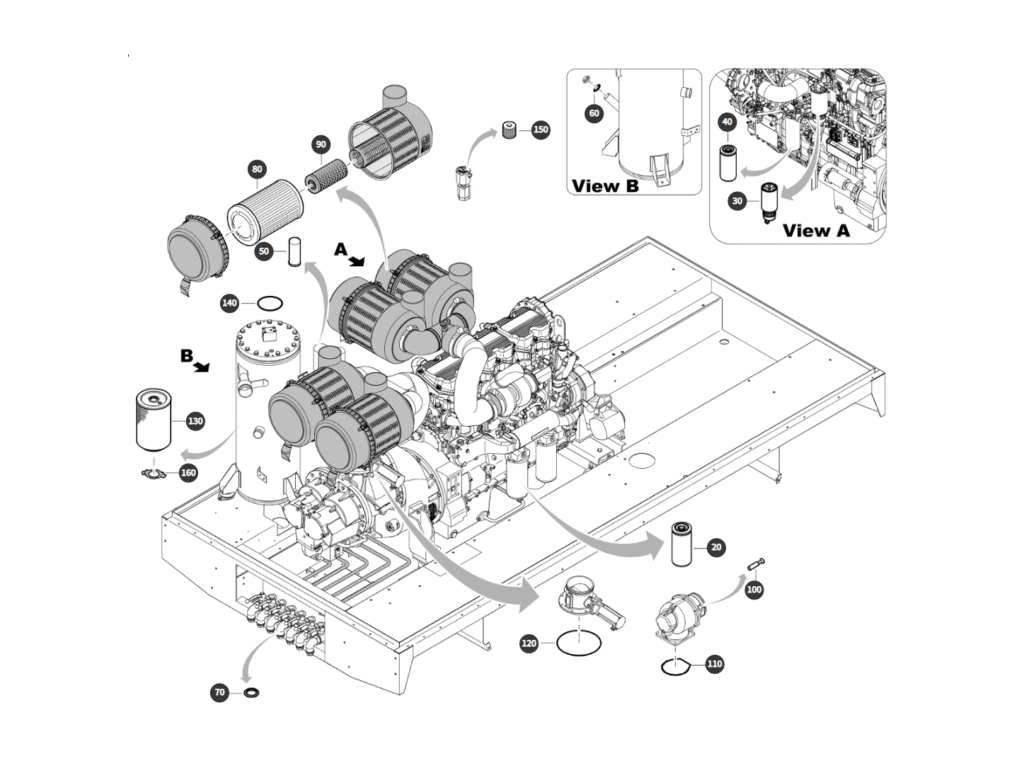 Atlas Copco XRYS 577 1000h servicekit