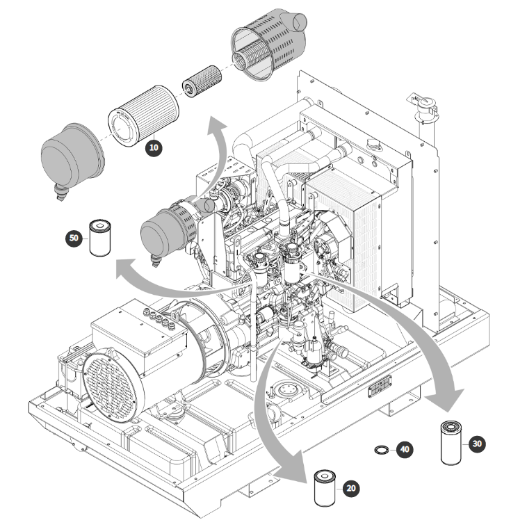 Atlas Copco QES 60 Kd, 500 h