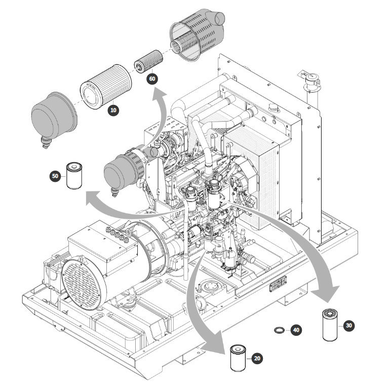 Atlas Copco QES 60 John Deere, 1000 h