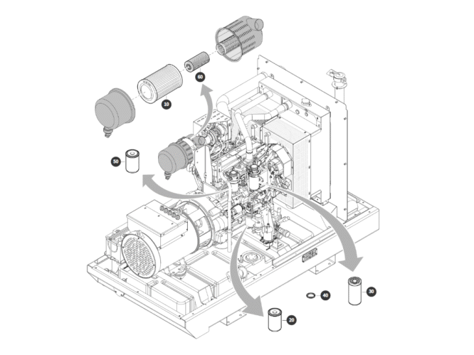Atlas Copco QES 60 John Deere, 1000 h