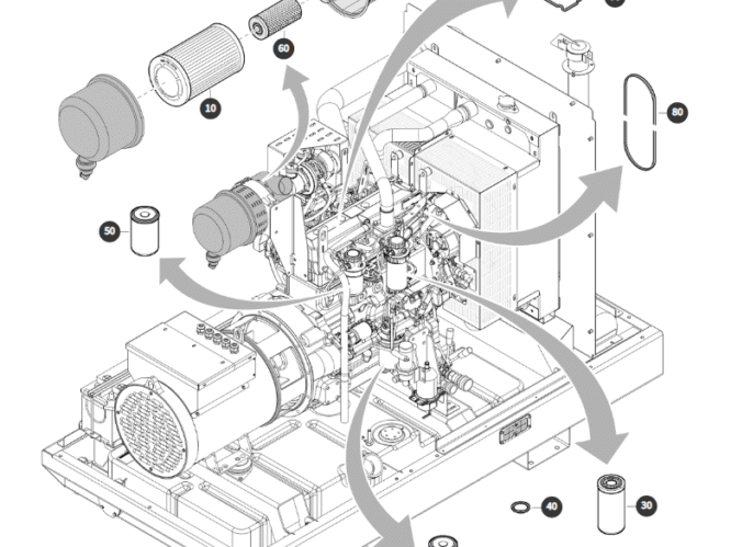 Atlas Copco QES 60 Kd, 2000 h