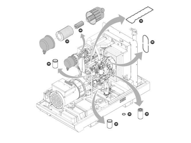 Atlas Copco QES 60 Kd, 2000 h