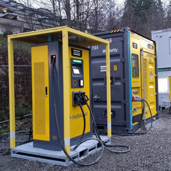 atlas copco energilagringssystem med snabbladdning