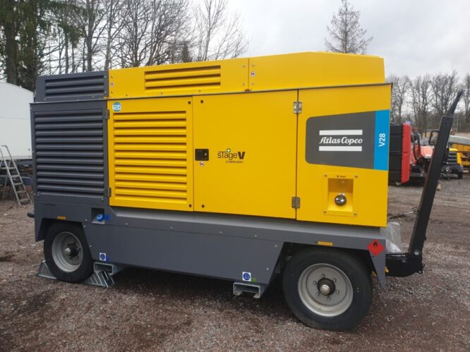 Atlas Copco DrillAir V28 med hjulaxlar