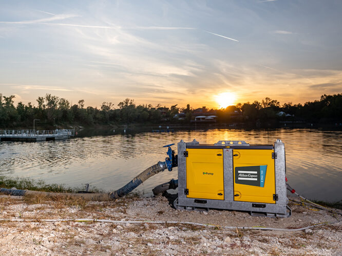 självpumpande avvattning