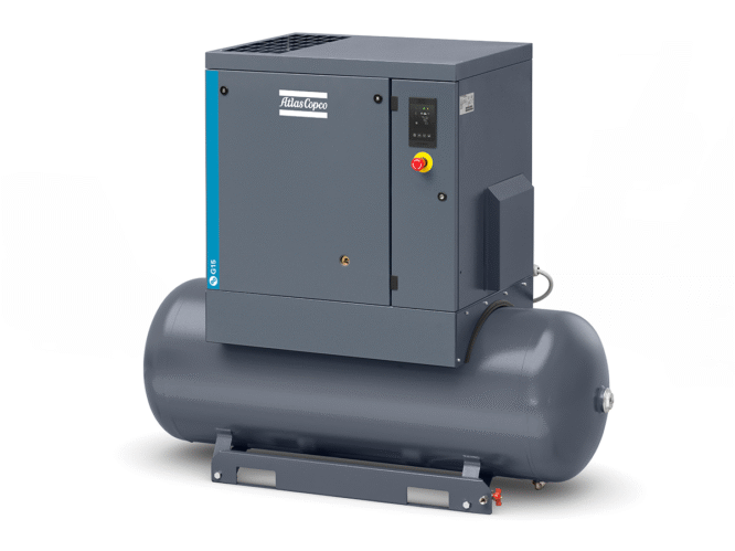 Atlas Copco G15 tank monterad Skruvkompressor