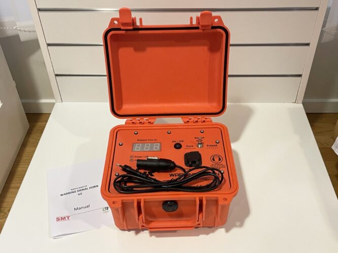 CR Mining warning siren V2 Batteridriven sprängtuta